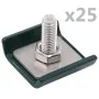 Lattice connector 25 sets green by vidaXL, Accessories for gates and fences - Ref: Foro24-144499, Price: 35,76 €, Discount: %