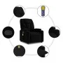 Sillón reclinable de masaje elevable tela negro de , Sillones - Ref: Foro24-3204610, Precio: 289,98 €, Descuento: %