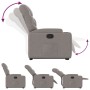 Sillón reclinable elevable tela gris taupe de , Sillones - Ref: Foro24-3204604, Precio: 264,98 €, Descuento: %