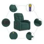 Sillón masaje eléctrico reclinable elevable tela verde oscuro de , Sillones - Ref: Foro24-3204638, Precio: 349,18 €, Descuent...