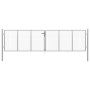 Puerta de jardín de acero galvanizado plateado 415x150 cm de vidaXL, Puertas de jardín - Ref: Foro24-144299, Precio: 353,19 €...
