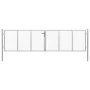 Silberverzinktes Gartentor aus Stahl, 415 x 150 cm von vidaXL, Gartentore - Ref: Foro24-144299, Preis: 346,54 €, Rabatt: %
