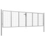 Puerta de jardín de acero galvanizado plateado 415x150 cm de vidaXL, Puertas de jardín - Ref: Foro24-144299, Precio: 353,19 €...