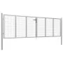 Silberverzinktes Gartentor aus Stahl, 415 x 150 cm von vidaXL, Gartentore - Ref: Foro24-144299, Preis: 346,54 €, Rabatt: %