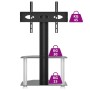 Mueble TV esquina 2 niveles para 32-70 pulgadas negro plateado de , Muebles TV - Ref: Foro24-358164, Precio: 90,80 €, Descuen...