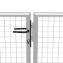 Silberverzinktes Gartentor aus Stahl, 415 x 150 cm von vidaXL, Gartentore - Ref: Foro24-144299, Preis: 346,54 €, Rabatt: %