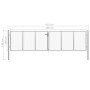 Puerta de jardín de acero galvanizado plateado 415x150 cm de vidaXL, Puertas de jardín - Ref: Foro24-144299, Precio: 353,19 €...