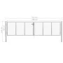 Silberverzinktes Gartentor aus Stahl, 415 x 150 cm von vidaXL, Gartentore - Ref: Foro24-144299, Preis: 346,54 €, Rabatt: %