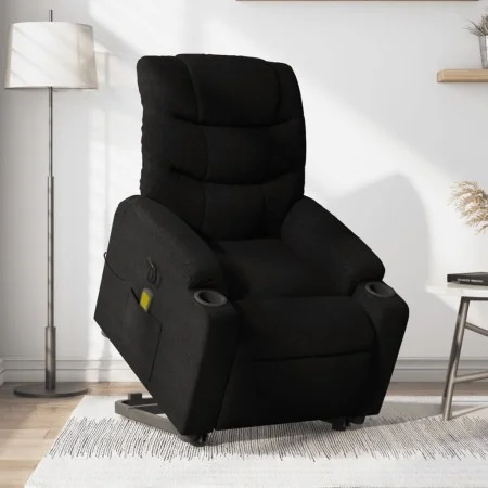 Sillón de masaje eléctrico reclinable elevable tela negro de , Sillones - Ref: Foro24-3206674, Precio: 381,09 €, Descuento: %