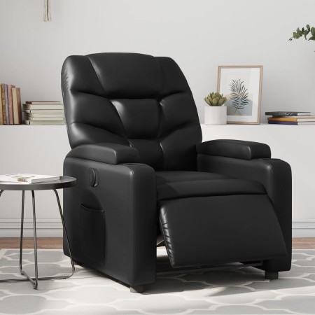 Sillón reclinable eléctrico de cuero sintético negro de , Sillones - Ref: Foro24-3204644, Precio: 265,05 €, Descuento: %