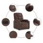Sillón reclinable eléctrico de cuero sintético marrón de , Sillones - Ref: Foro24-3204646, Precio: 256,73 €, Descuento: %