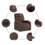 Sillón reclinable eléctrico de cuero sintético marrón de , Sillones - Ref: Foro24-3204646, Precio: 251,09 €, Descuento: %