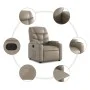 Sillón reclinable eléctrico de cuero sintético color capuchino de , Sillones - Ref: Foro24-3204650, Precio: 280,60 €, Descuen...