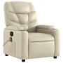 Sillón de masaje reclinable eléctrico cuero sintético crema de , Sillones - Ref: Foro24-3204652, Precio: 279,45 €, Descuento: %