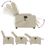 Sillón de masaje reclinable eléctrico cuero sintético crema de , Sillones - Ref: Foro24-3204652, Precio: 279,45 €, Descuento: %
