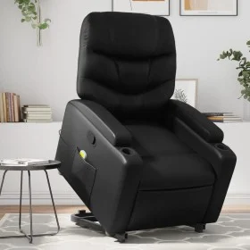 Black Artificial Leather Foot Massage Recliner by , Armchairs - Ref: Foro24-3204665, Price: 323,57 €, Discount: %