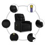 Sillón reclinable de masaje de pie cuero artificial negro de , Sillones - Ref: Foro24-3204665, Precio: 306,74 €, Descuento: %