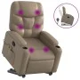 Sillón reclinable masaje pie cuero artificial color capuchino de , Sillones - Ref: Foro24-3204671, Precio: 322,72 €, Descuent...