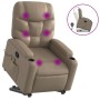 Sillón reclinable masaje pie cuero artificial color capuchino de , Sillones - Ref: Foro24-3204671, Precio: 303,87 €, Descuent...