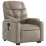 Sillón reclinable masaje pie cuero artificial color capuchino de , Sillones - Ref: Foro24-3204671, Precio: 322,72 €, Descuent...