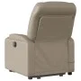 Sillón reclinable masaje pie cuero artificial color capuchino de , Sillones - Ref: Foro24-3204671, Precio: 322,72 €, Descuent...