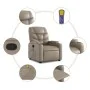 Sillón reclinable masaje pie cuero artificial color capuchino de , Sillones - Ref: Foro24-3204671, Precio: 322,72 €, Descuent...