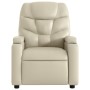 Sillón reclinable elevable eléctrico de cuero sintético crema de , Sillones - Ref: Foro24-3204673, Precio: 328,53 €, Descuent...