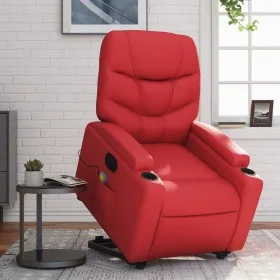 Sillón de majaje elevable eléctrico cuero artificial rojo de , Sillones - Ref: Foro24-3204684, Precio: 337,11 €, Descuento: %