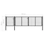Puerta de jardín de acero gris antracita 400x100 cm de vidaXL, Puertas de jardín - Ref: Foro24-144329, Precio: 488,59 €, Desc...