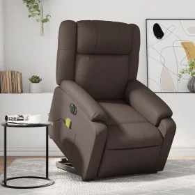 Brown synthetic leather electric lift massage chair by , Armchairs - Ref: Foro24-3205173, Price: 368,43 €, Discount: %