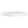 Estructura cama con cajones madera ingeniería blanca 200x200 cm de , Camas y somieres - Ref: Foro24-3207245, Precio: 172,90 €...