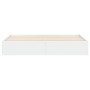 Estructura cama con cajones madera ingeniería blanca 200x200 cm de , Camas y somieres - Ref: Foro24-3207245, Precio: 175,39 €...