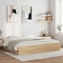 Cama con cajones madera ingeniería roble Sonoma 200x200 cm de , Camas y somieres - Ref: Foro24-3207247, Precio: 225,28 €, Des...