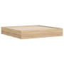 Cama con cajones madera ingeniería roble Sonoma 200x200 cm de , Camas y somieres - Ref: Foro24-3207247, Precio: 225,28 €, Des...
