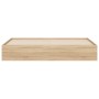 Cama con cajones madera ingeniería roble Sonoma 200x200 cm de , Camas y somieres - Ref: Foro24-3207247, Precio: 225,28 €, Des...