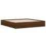 Cama con cajones madera ingeniería marrón roble 200x200 cm de , Camas y somieres - Ref: Foro24-3207251, Precio: 222,85 €, Des...