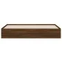 Cama con cajones madera ingeniería marrón roble 200x200 cm de , Camas y somieres - Ref: Foro24-3207251, Precio: 222,85 €, Des...