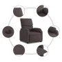 Sillón reclinable eléctrico tela marrón oscuro de , Sillones - Ref: Foro24-3204805, Precio: 245,51 €, Descuento: %