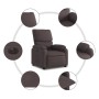 Sillón reclinable eléctrico tela marrón oscuro de , Sillones - Ref: Foro24-3204805, Precio: 252,49 €, Descuento: %