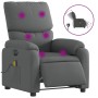 Sillón reclinable de masaje eléctrico tela gris oscuro de , Sillones - Ref: Foro24-3204813, Precio: 243,91 €, Descuento: %