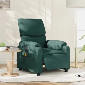 Sillón reclinable de masaje eléctrico tela verde oscuro de , Sillones - Ref: Foro24-3204818, Precio: 239,88 €, Descuento: %