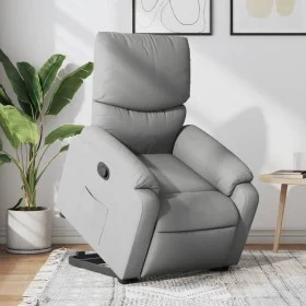 Sillón reclinable elevable de tela gris claro de , Sillones - Ref: Foro24-3204824, Precio: 307,23 €, Descuento: %
