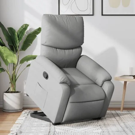 Sillón reclinable elevable de tela gris claro de , Sillones - Ref: Foro24-3204824, Precio: 307,23 €, Descuento: %