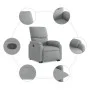 Sillón reclinable elevable de tela gris claro de , Sillones - Ref: Foro24-3204824, Precio: 307,23 €, Descuento: %