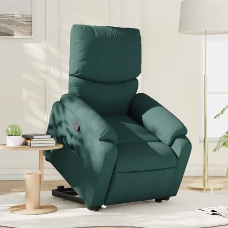 Sillón reclinable elevable tela verde oscuro de , Sillones - Ref: Foro24-3204830, Precio: 273,56 €, Descuento: %