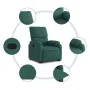 Sillón reclinable elevable tela verde oscuro de , Sillones - Ref: Foro24-3204830, Precio: 273,56 €, Descuento: %