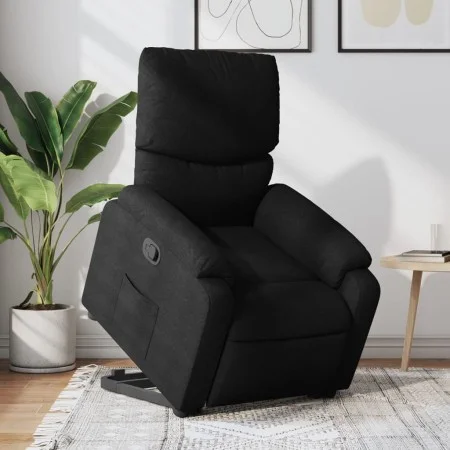 Sillón reclinable elevable tela negro de , Sillones - Ref: Foro24-3204826, Precio: 281,18 €, Descuento: %
