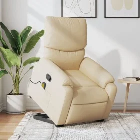Silla de masaje reclinable de pie de tela color crema de , Sillones - Ref: Foro24-3204845, Precio: 324,49 €, Descuento: %