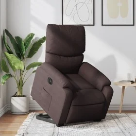 Dark Brown Fabric Electric Liftable Recliner Chair by , Armchairs - Ref: Foro24-3204853, Price: 328,71 €, Discount: %
