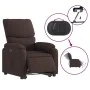 Sillón eléctrico reclinable elevable de tela marrón oscuro de , Sillones - Ref: Foro24-3204853, Precio: 328,71 €, Descuento: %